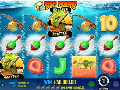 Big Bass Bonanza — слот Red Tiger, Dragon Money Casino